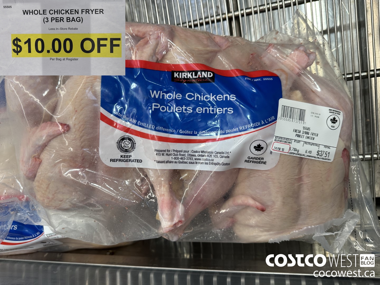 55505 WHOLE CHICKEN FRYER (3 PER BAG) ($10.00 INSTANT SAVINGS)