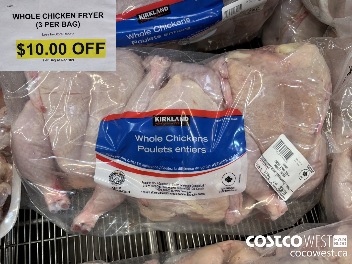 55505 WHOLE CHICKEN FRYER (3 PER BAG) ($10.00 INSTANT SAVINGS)