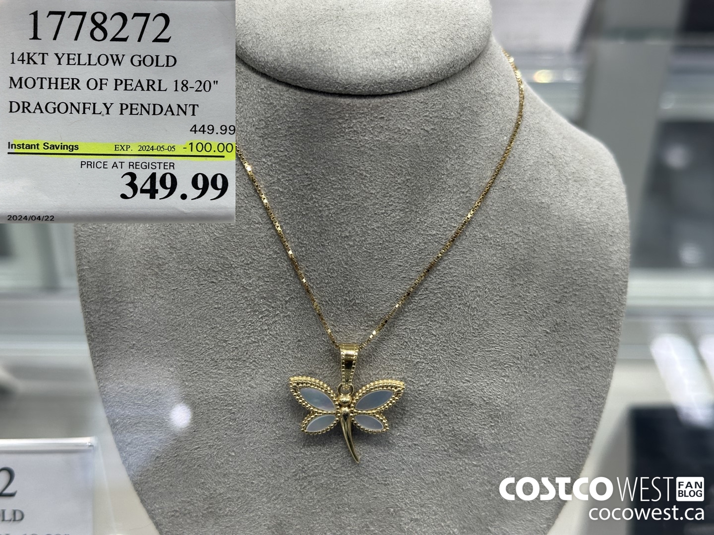 1778272 14KT YELLOW GOLD MOTHER OF PEARL 18-20