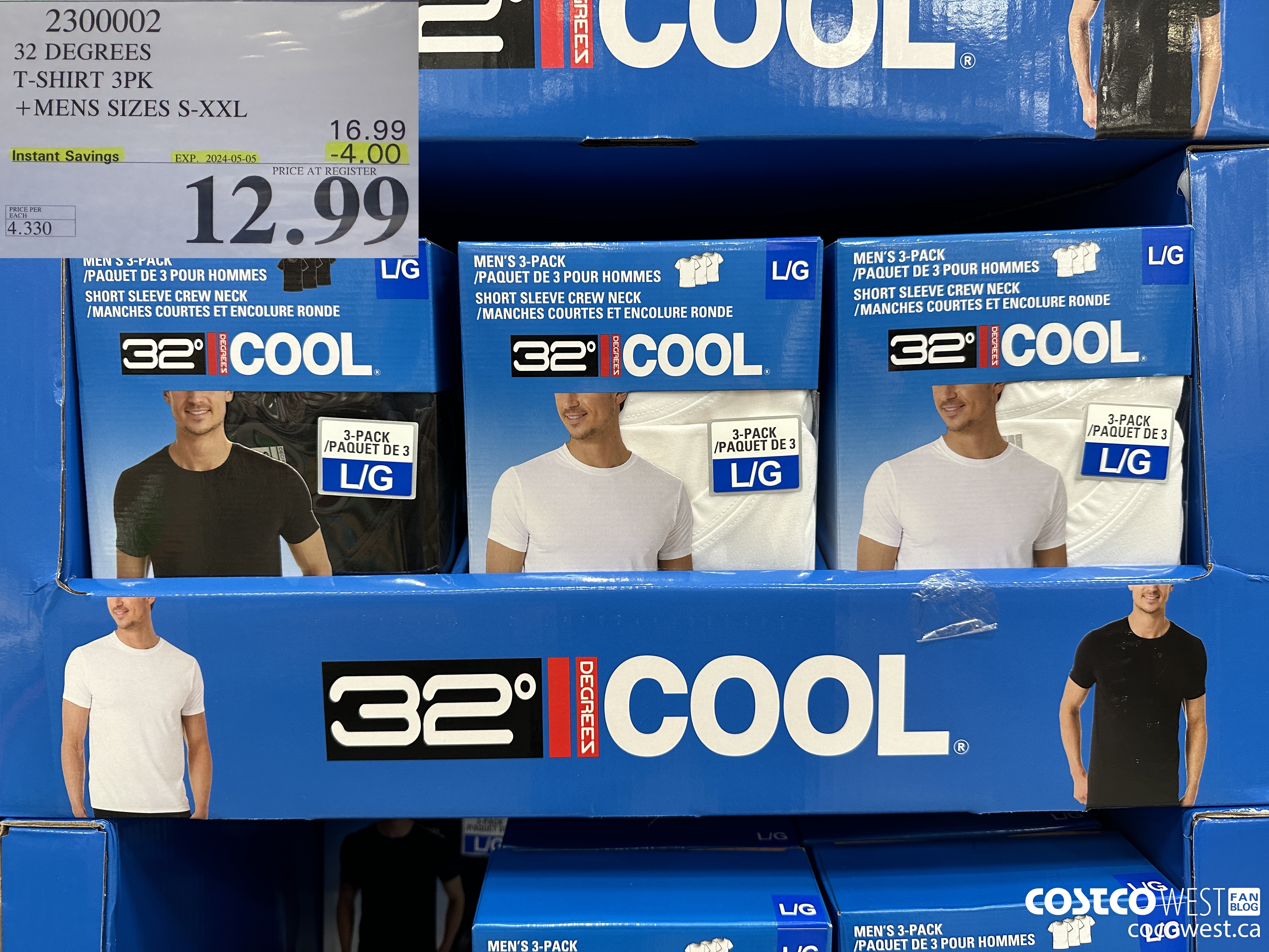 2300002 32 DEGREES T-SHIRT 3PK MENS SIZES S-XXL ($4.00 INSTANT SAVINGS EXPIRES ON 2024-05-05) $12.99