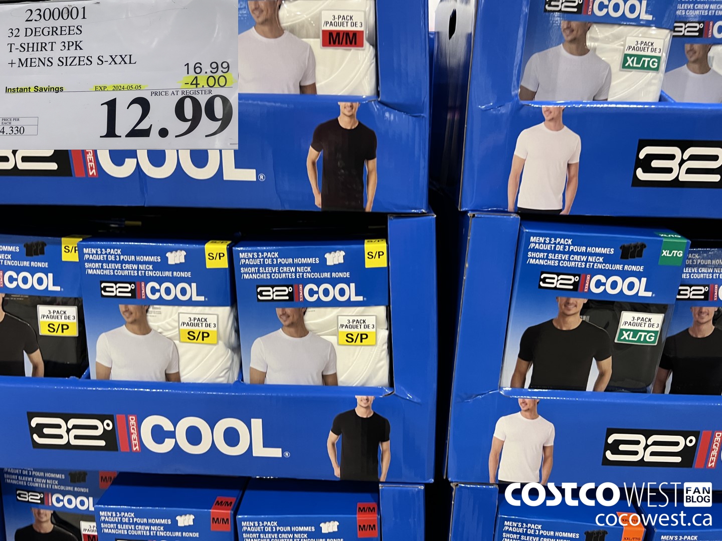 2300001 32 DEGREES T-SHIRT 3PK MENS SIZES S-XXL  ($4.00 INSTANT SAVINGS EXPIRES ON 2022-05-05) $12.99