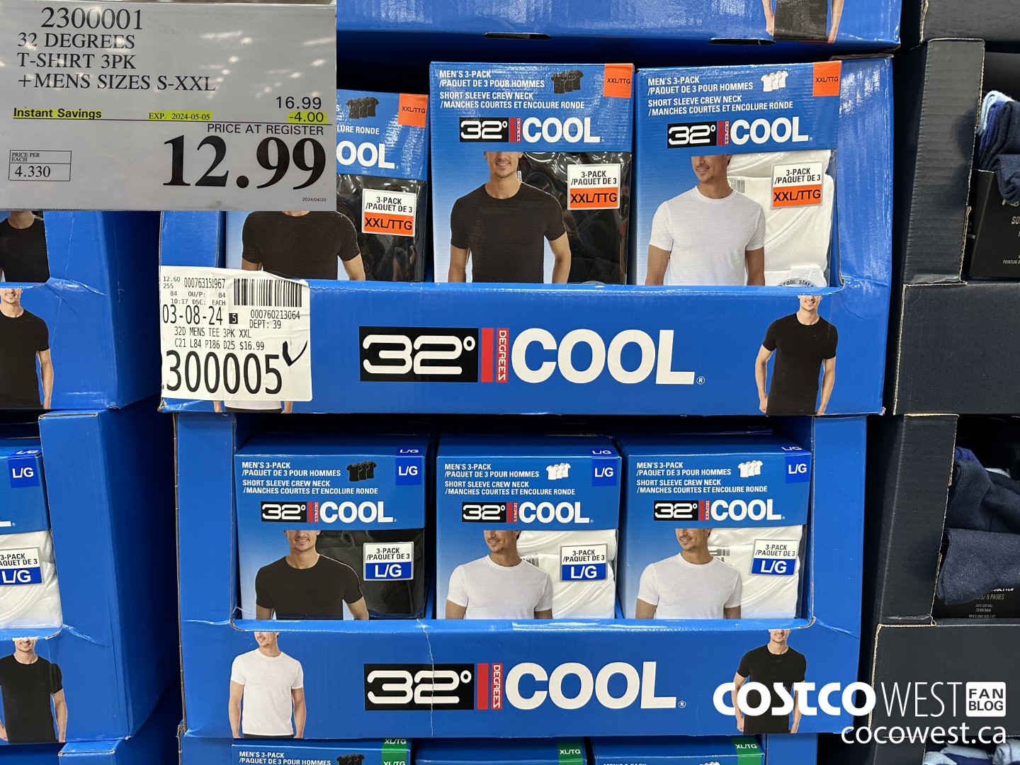 2300001 32 DEGREES T-SHIRT 3PK MENS SIZES S-XXL  ($4.00 INSTANT SAVINGS EXPIRES ON 2022-05-05) $12.99