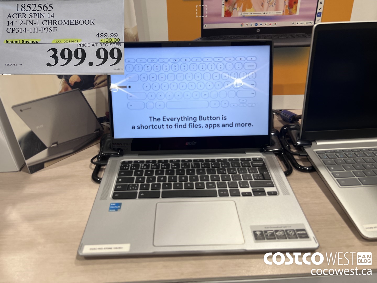 1852565 ACER SPIN 14 14-IN CHROMEBOOK CP314-1H-P3SF ($100.00 INSTANT SAVINGS EXPIRES ON 2024-04-28) $399.99