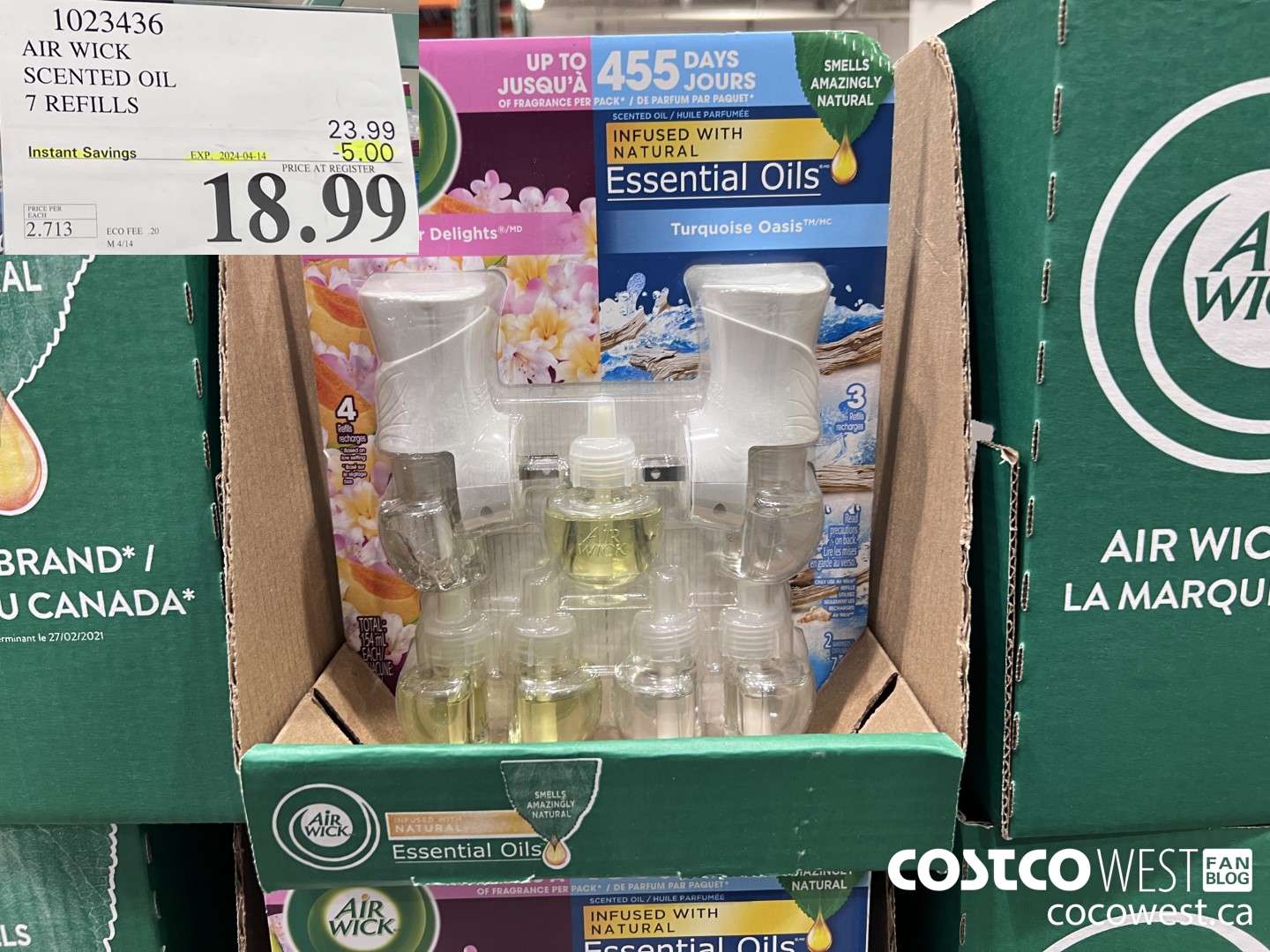 1023436 AIR WICK SCENTED OIL 7 refills ($5.00 INSTANT SAVINGS EXPIRES ON 2024-04-14) $18.99