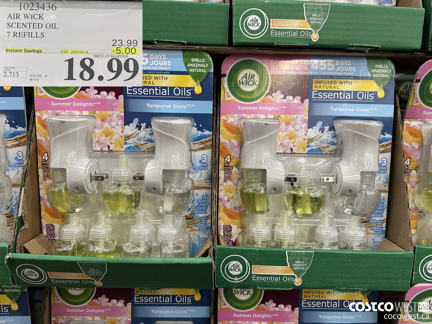 1023436 AIR WICK SCENTED OIL 7 refills ($5.00 INSTANT SAVINGS EXPIRES ON 2024-04-14) $18.99