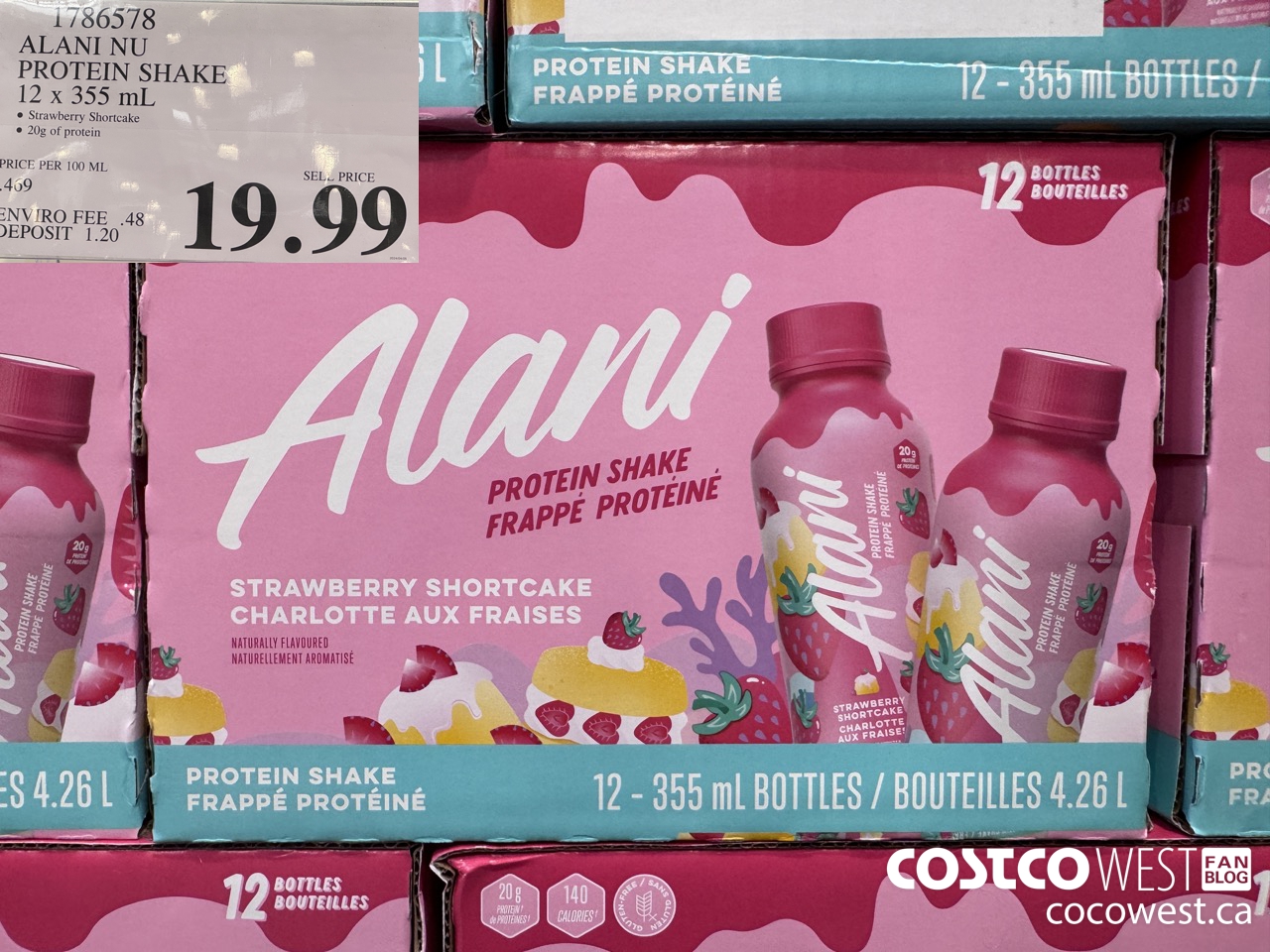 1786578 ALANI NU PROTEIN SHAKE 12 x 355 mL $19.99