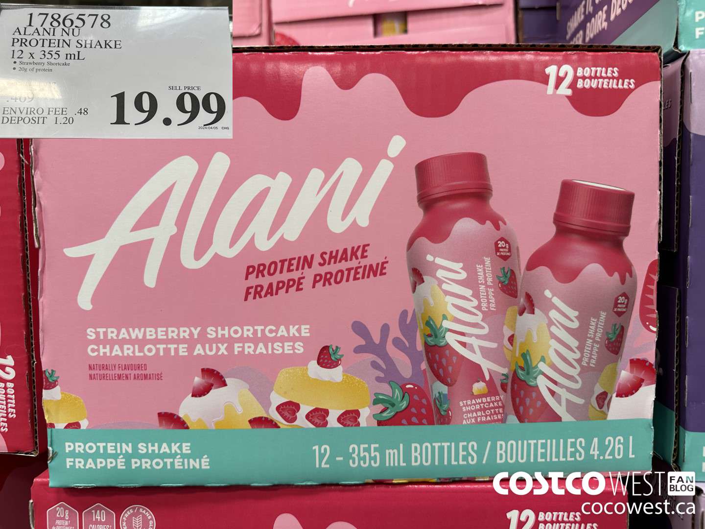 1786578 ALANI NU PROTEIN SHAKE 12 x 355 mL $19.99