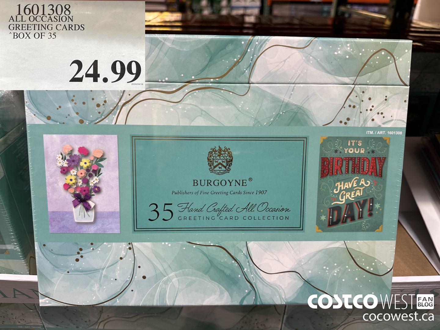 1601308 ALL OCCASION GREETING CARDS BOX OF 35  $24.99