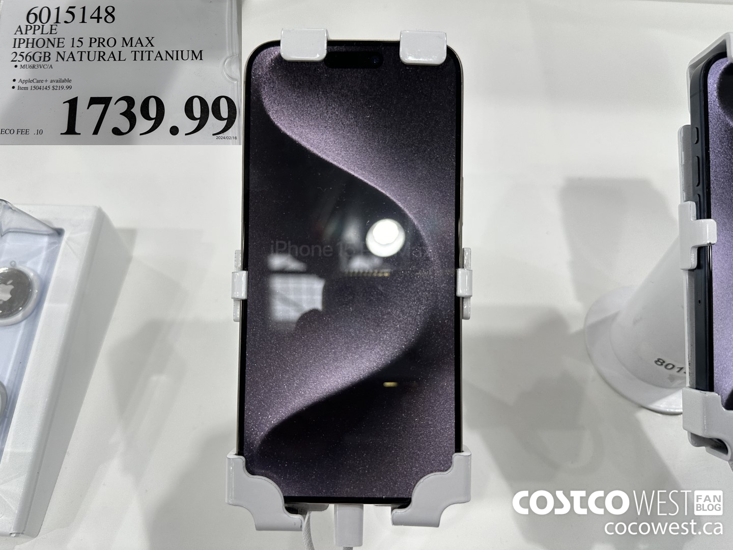 6015148 APPLE IPHONE 15 PRO MAX 256GB NATURAL TITANIUM $1739.99