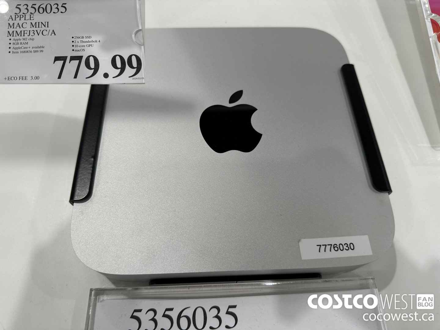 5356035 APPLE MAC MINI 8GB 256GB M2 $779.99