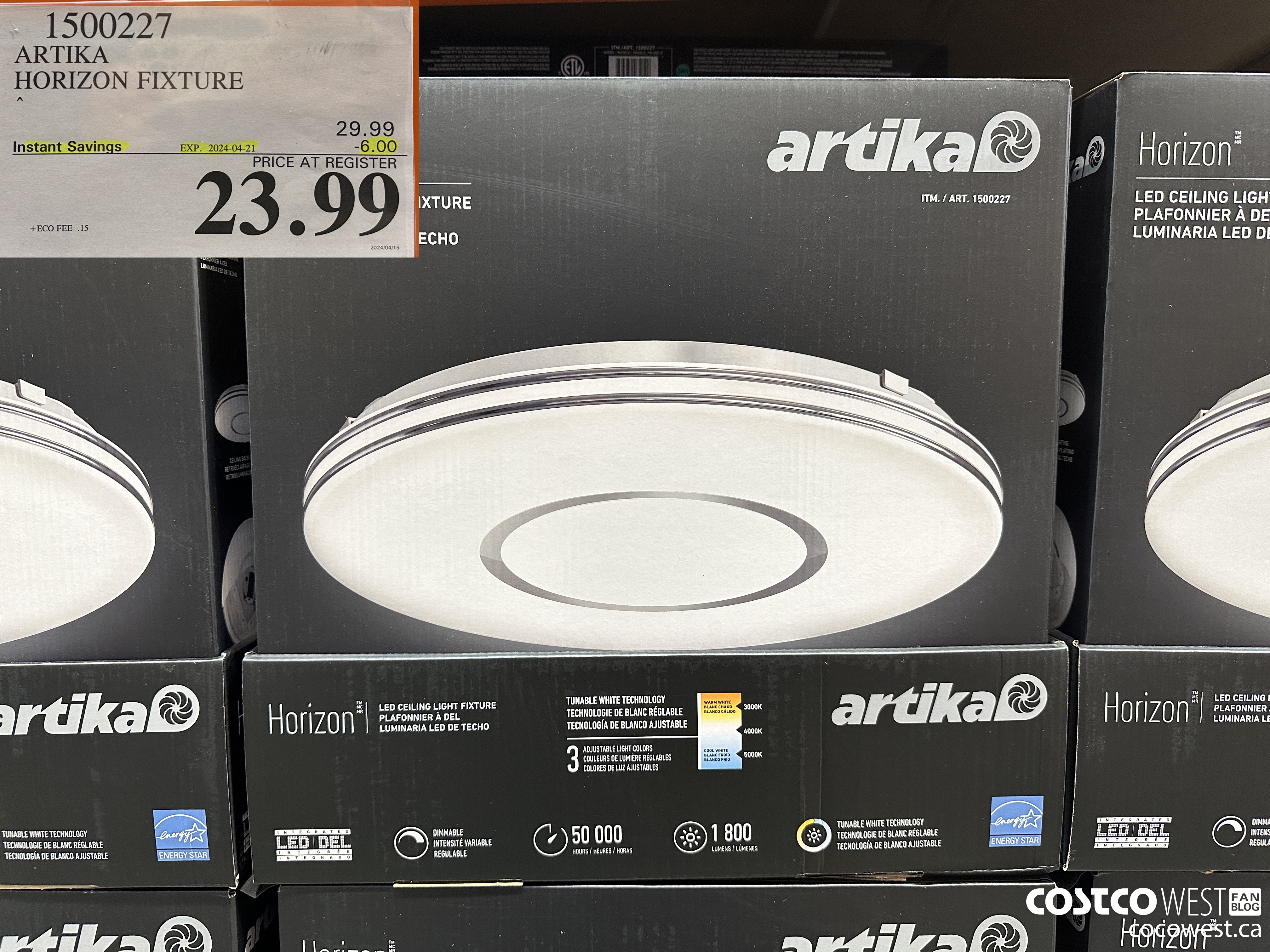 1500227 ARTIKA HORIZON FIXTURE ($6.00 INSTANT SAVINGS EXPIRES ON 2024-04-21) $23.99