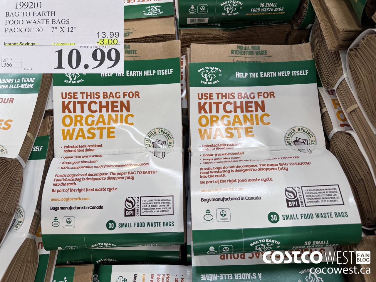 199201 BAG TO EARTH FOOD WASTE BAGS PACK OF 30 7