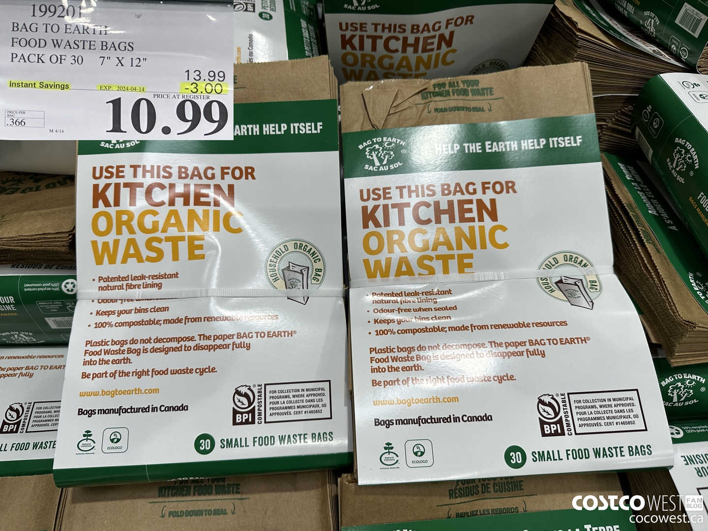 199201 BAG TO EARTH FOOD WASTE BAGS PACK OF 30 7