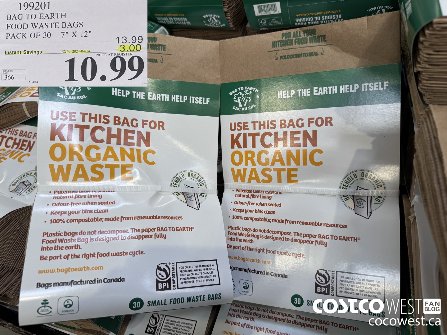 199201 BAG TO EARTH FOOD WASTE BAGS PACK OF 30 7