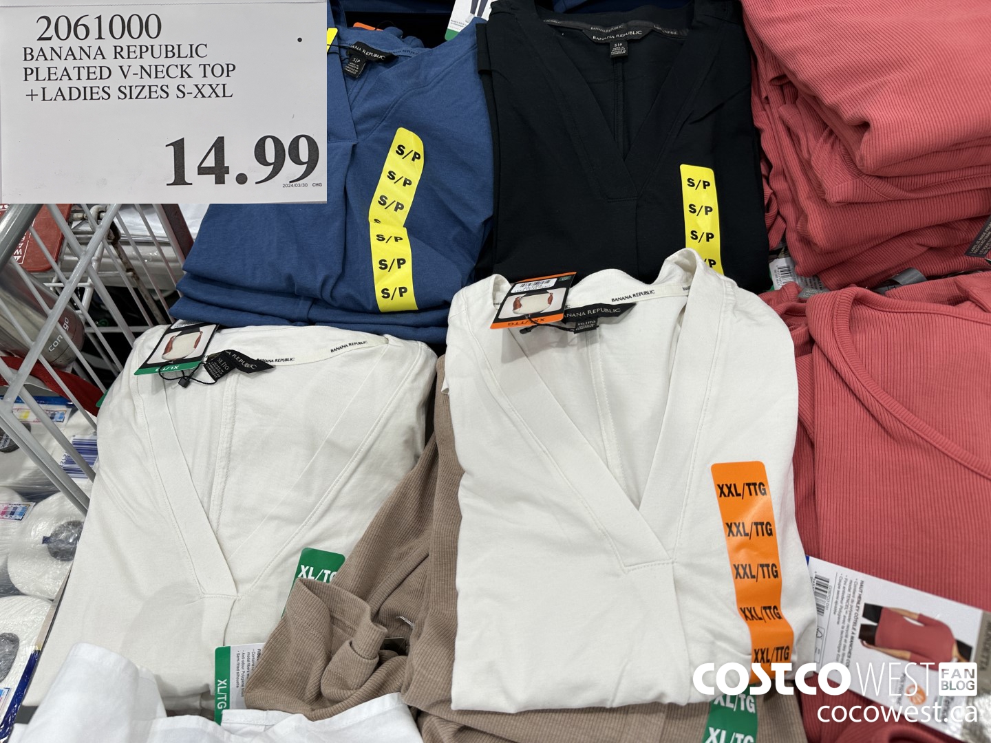 2061000 BANANA REPUBLIC V-NECK TOP LADIES SIZES S-XXL $14.99