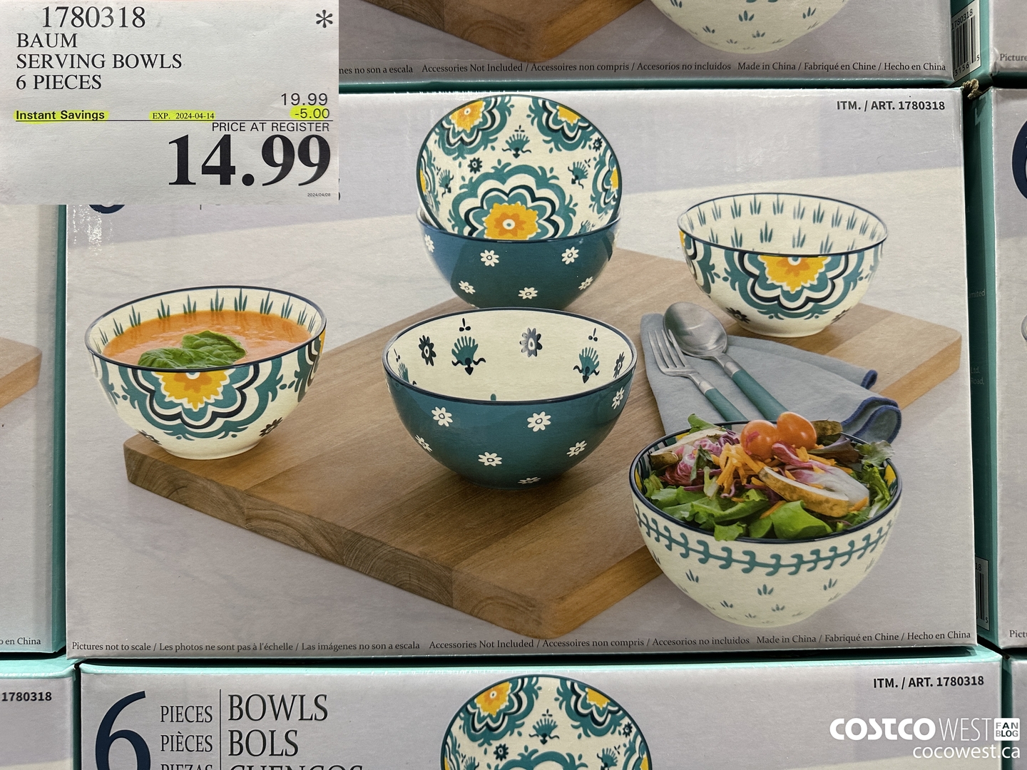 1780318 BAUM SERVING BOWLS 6 PIECES ($5.00 INSTANT SAVINGS EXPIRES ON 2024-04-14) $14.99