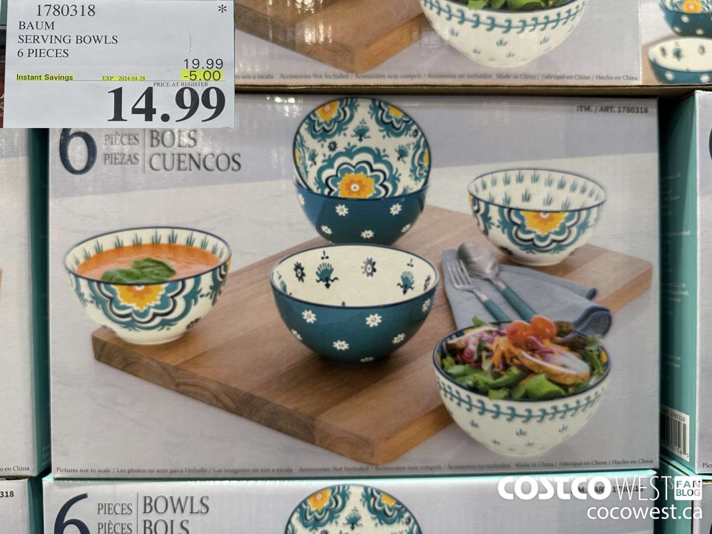 1780318 BAUM SERVING BOWLS 6 PIECES ($5.00 INSTANT SAVINGS EXPIRES ON 2024-04-28) $14.99