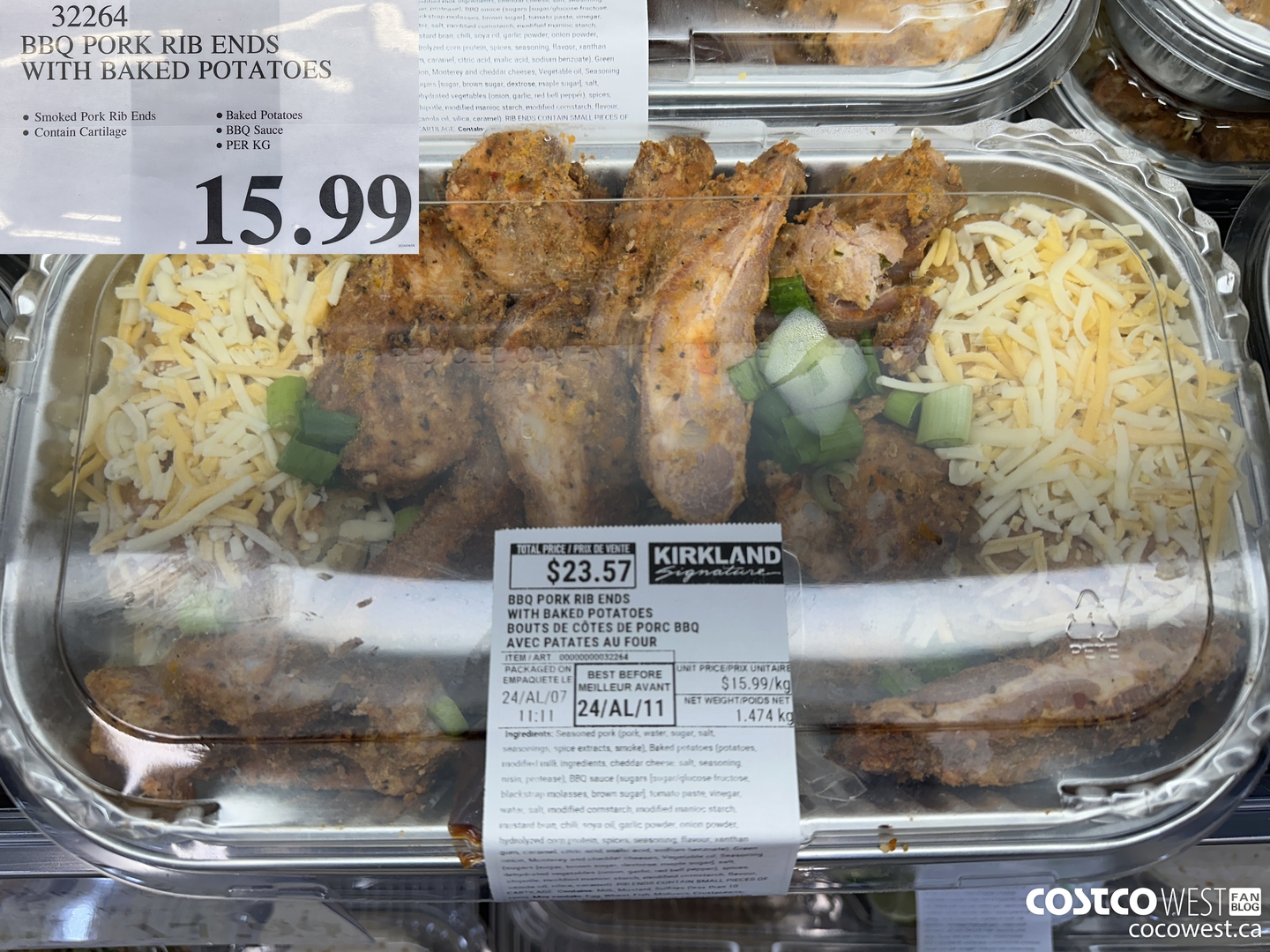 32264 BBO PORK RIB ENDS WITH BAKED POTATOES  $15.99