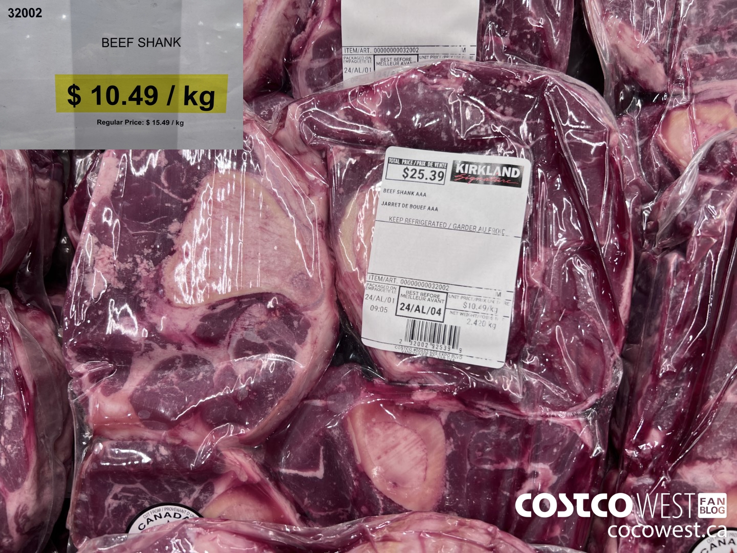 320023 BEEF SHANK $10.49