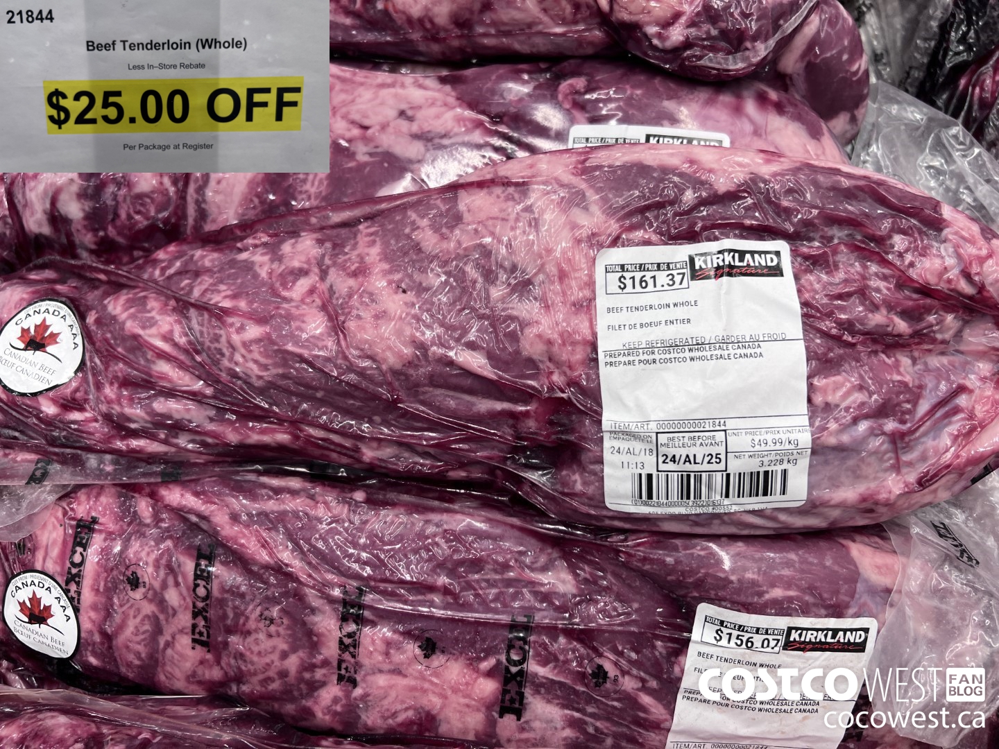 21844 BEEF TENDERLOIN WHOLE ($25.00 INSTANT SAVINGS)