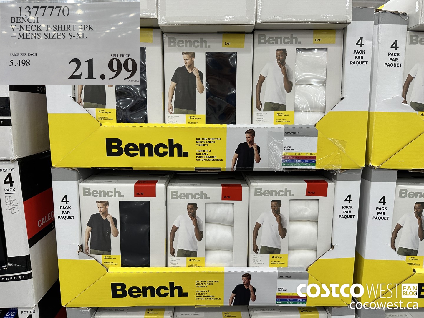 1377770 BENCH V-NECK T-SHIRT MENS SIZES S-XL $21.99