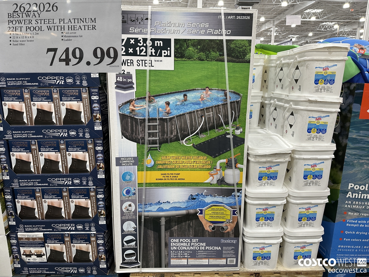 2622026 BESTWAY POWER STEEL PLATINUM 22FT POOL WITH HEATER $749.99