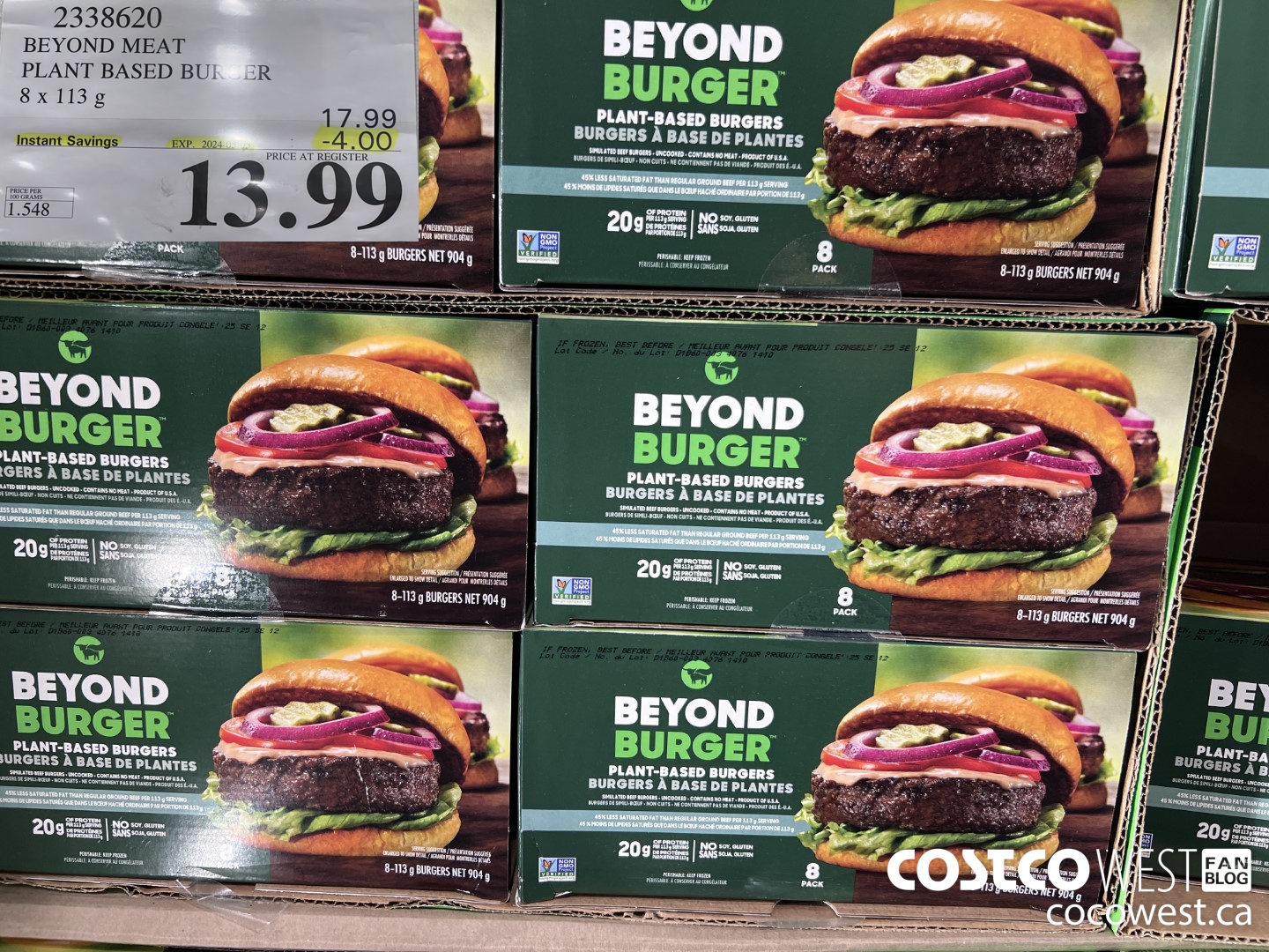 2338620 BEYOND MEAT PLANT BASED BURGER 8 x 113 g ($4.00 INSTANT SAVINGS EXPIRES ON 2024-05-05) $13.99