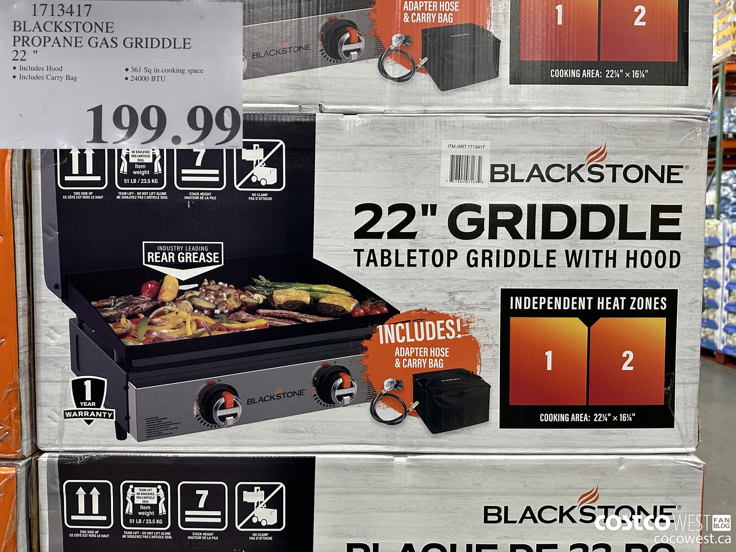 1713417 BLACKSTONE PROPANE GAS GRIDDLE 22