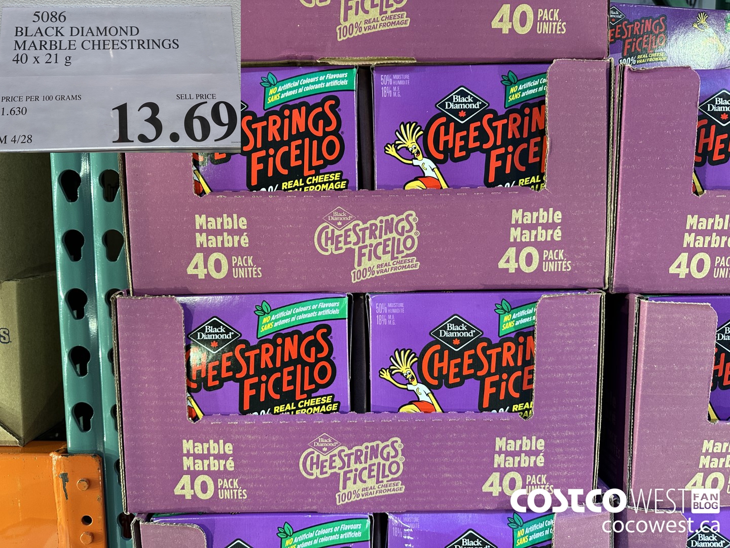 5086 BLACK DIAMOND MARBLE CHEESESTRINGS 40 x 21 g $13.69