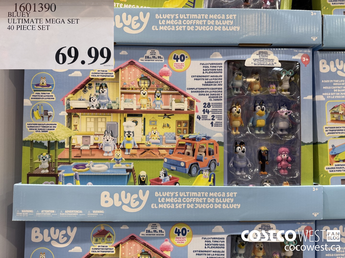 1601390 BLUEY ULTIMATE MEGA SET 40 PIECE SET $69.99