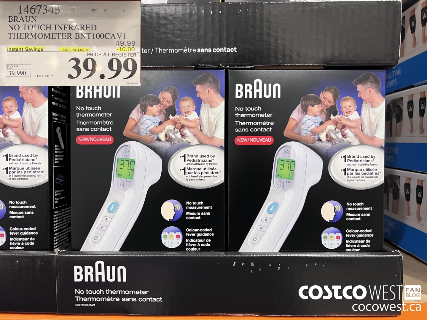 1467343 BRAUN NO TOUCH INFRARED THERMOMETER BNT100CAV1 ($10.00 INSTANT SAVINGS EXPIRES ON 2024-04-07) $39.99