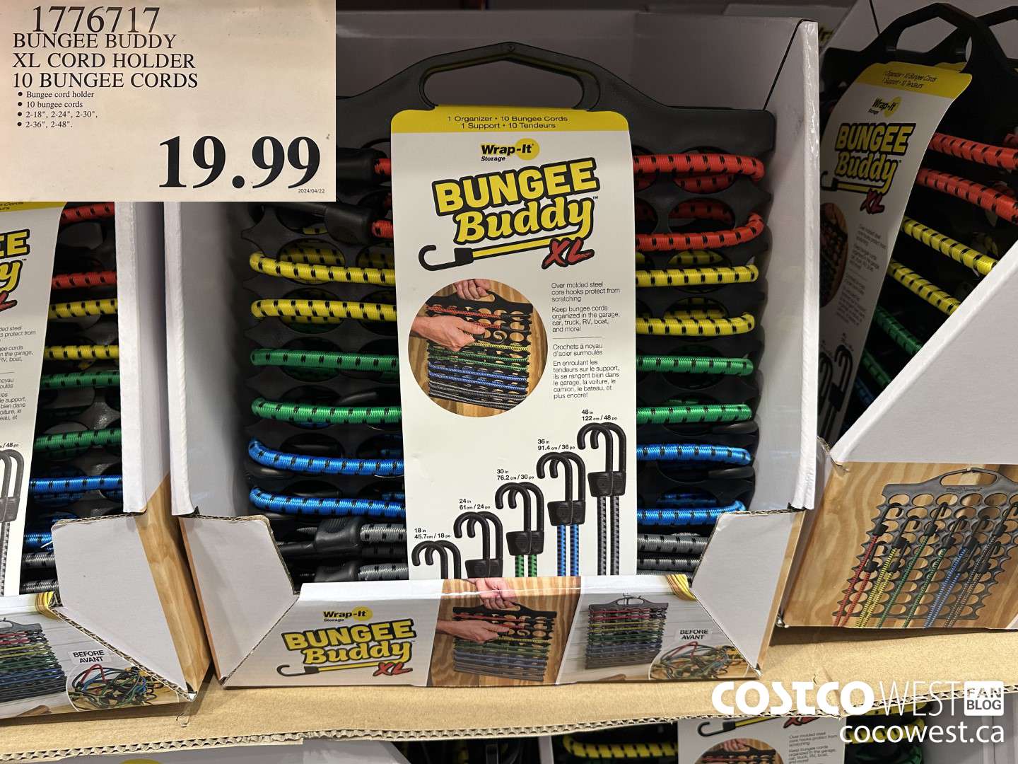 1776717 BUNGEE BUDDY XL CORD HOLDER 10 BUNGEE CORDS $19.99