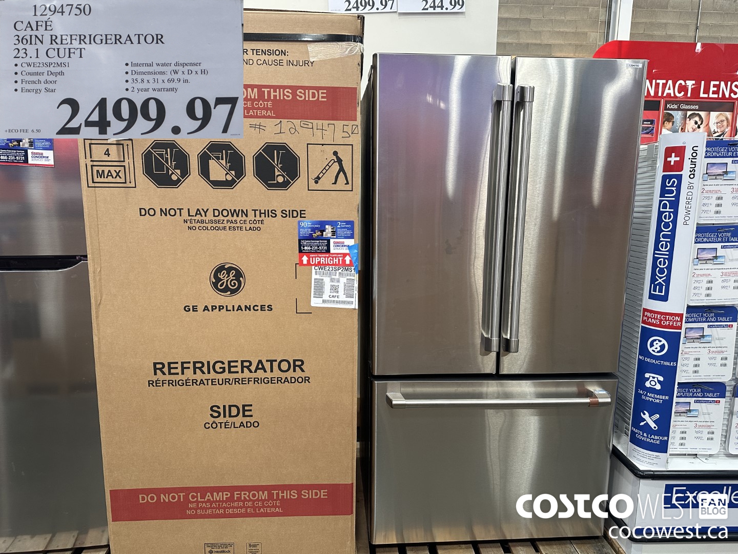 1294750 CAFE 36IN REFRIGERATOR 23.1 CUFT $2999.97