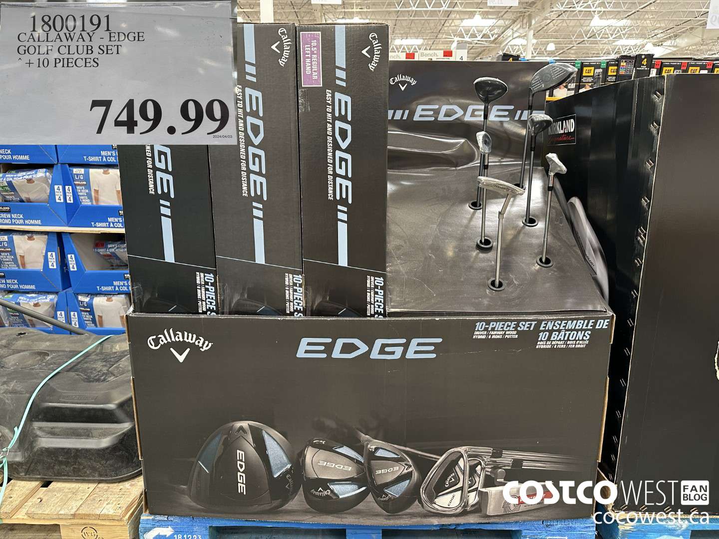 1800191 CALLAWAY EDGE GOLF CLUB SET 10 PIECES $749.99