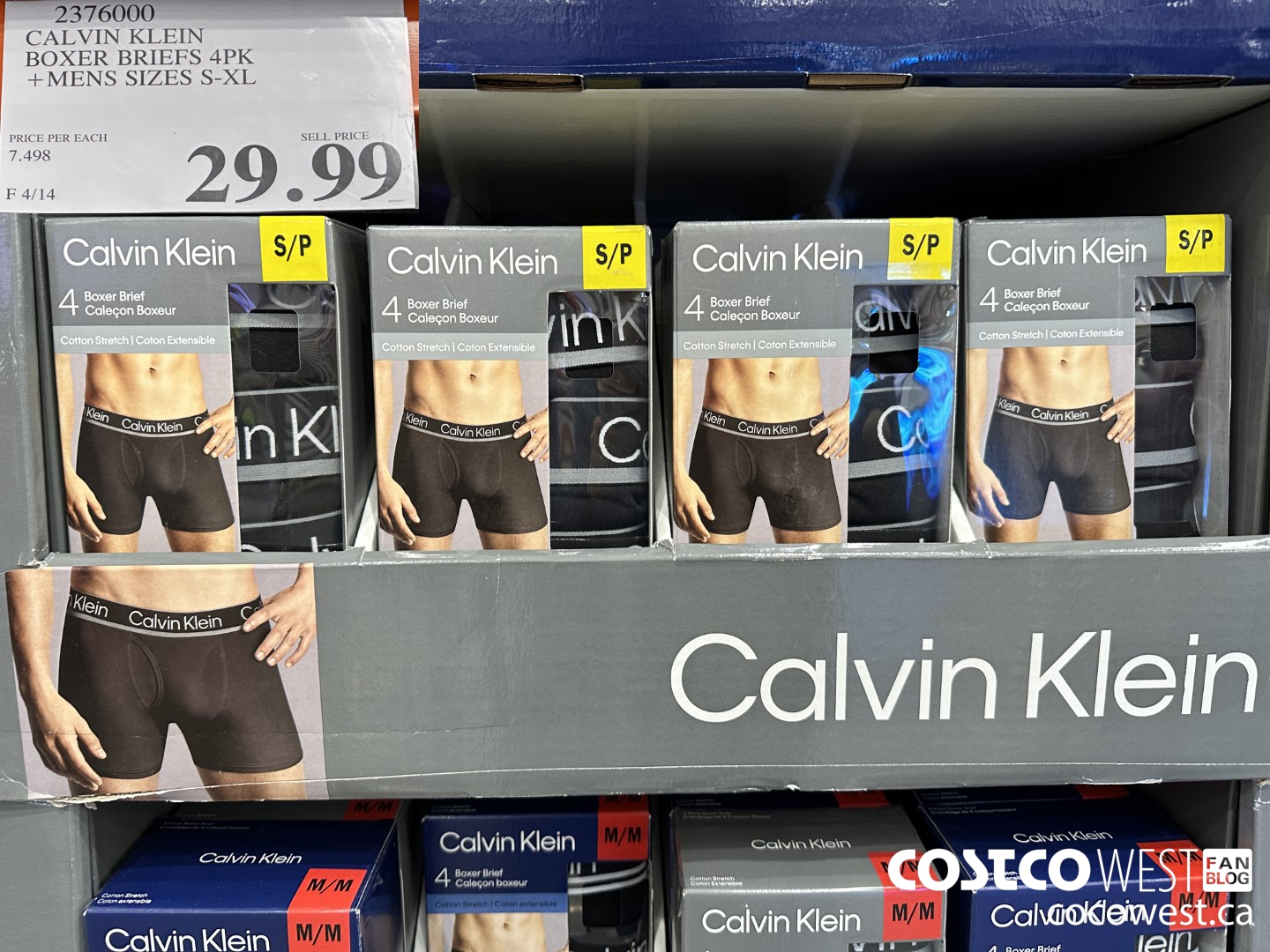 2376000 CALVIN KLEIN BOXER BRIEF 4PK MENS SIZES S-XL $29.99
