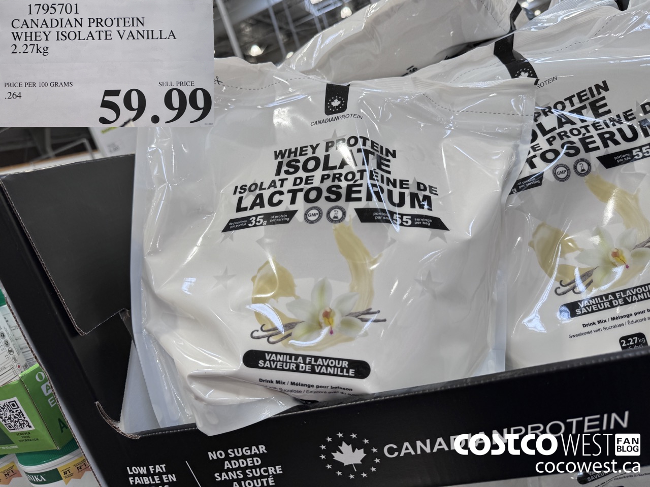 1795701 CANADIAN PROTEIN WHEY ISOLATE VANILLA 2.27kg $59.99