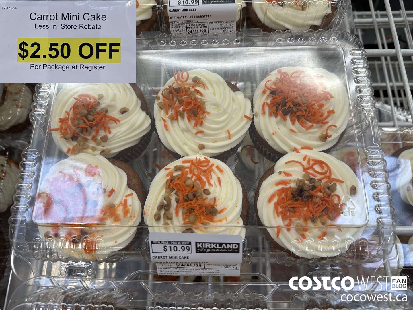 1792264 CARROT MINI CAKE ($2.50 INSTANT SAVINGS)