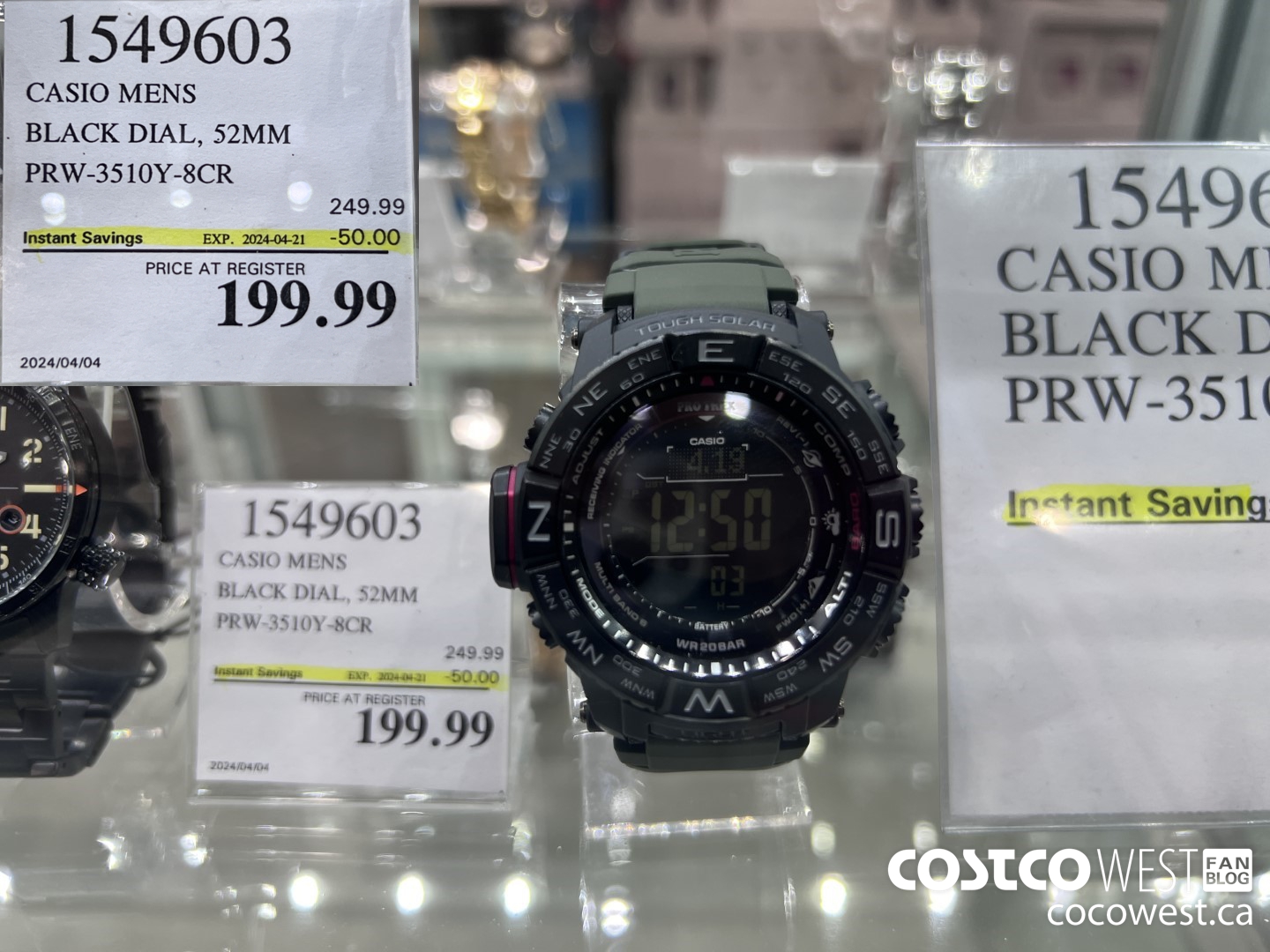 1549603 CASIO MENS BLACK DIAL, 52MM PRW-3510Y-8CR ($50.00 INSTANT SAVINGS EXPIRES ON 2024-04-21) $199.99