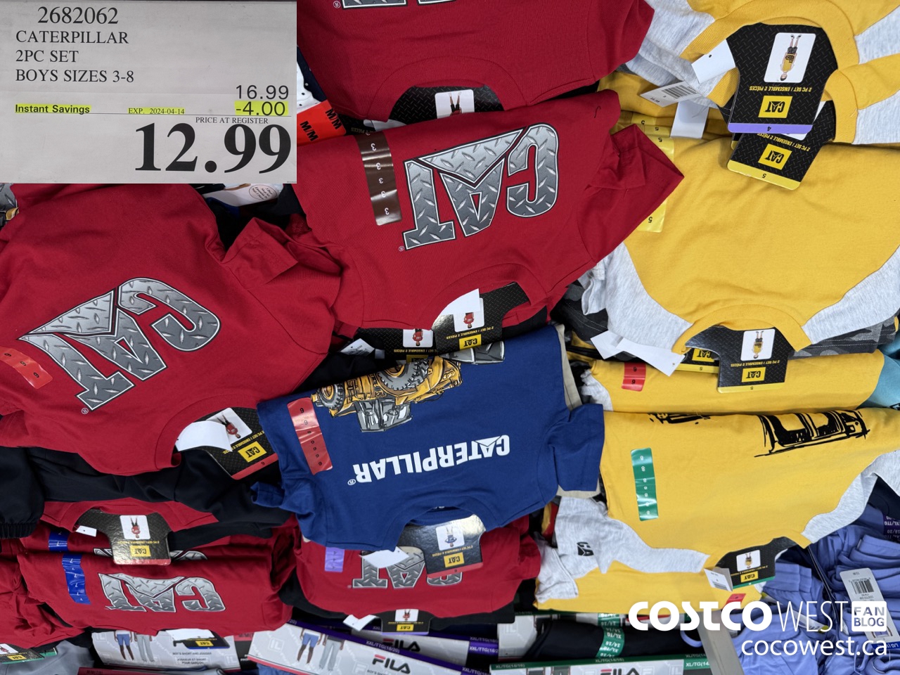 2682062 CATERPILLAR 2PC SET BOYS SIZES 3-8 ($4.00 INSTANT SAVINGS EXPIRES ON 2024-04-14) $12.99