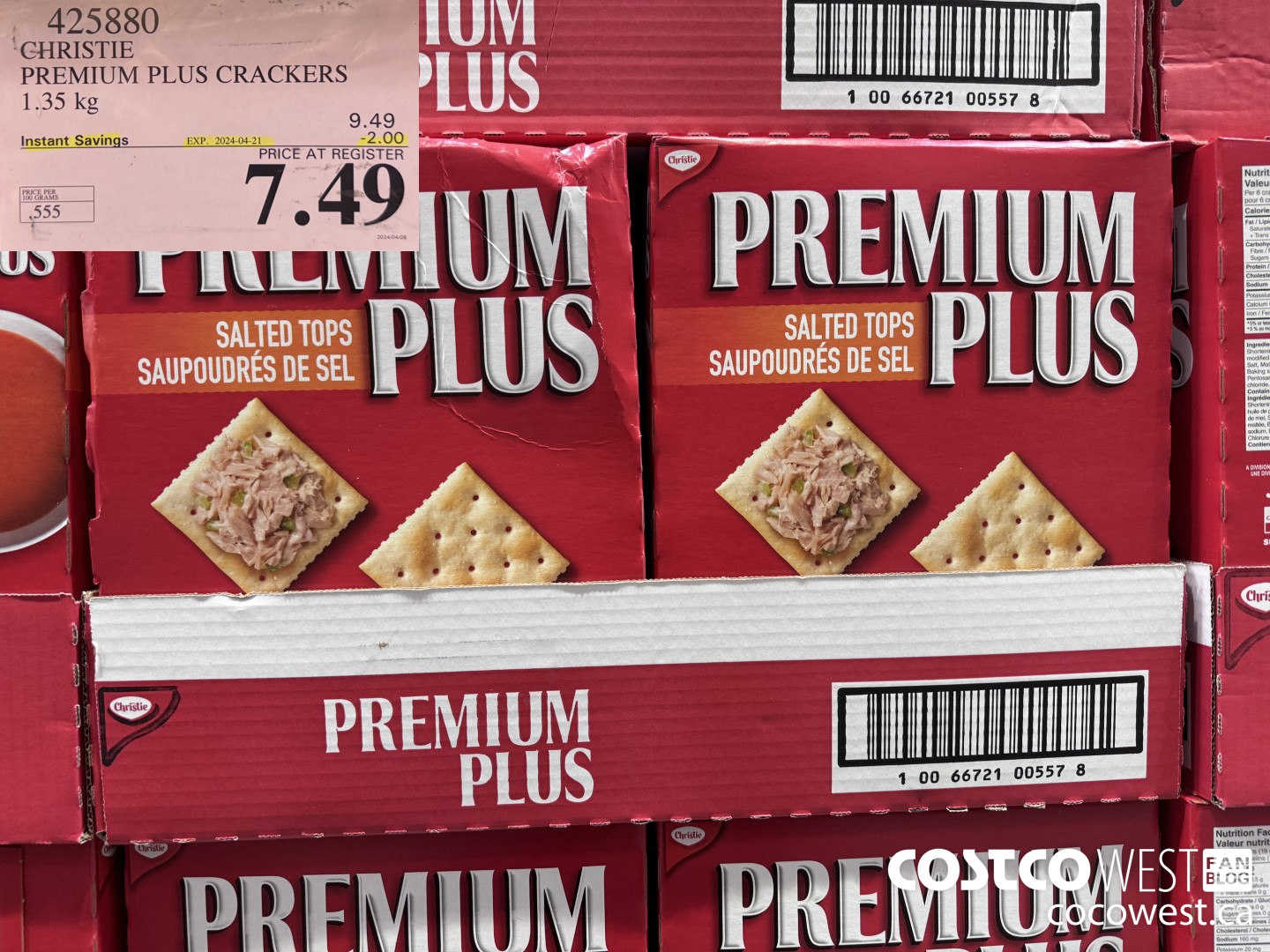 425880 CHRISTIE PREMIUM PLUS CRACKERS 1.35 kg ($2.00 INSTANT SAVINGS EXPIRES ON 2024-04-21) $7.49