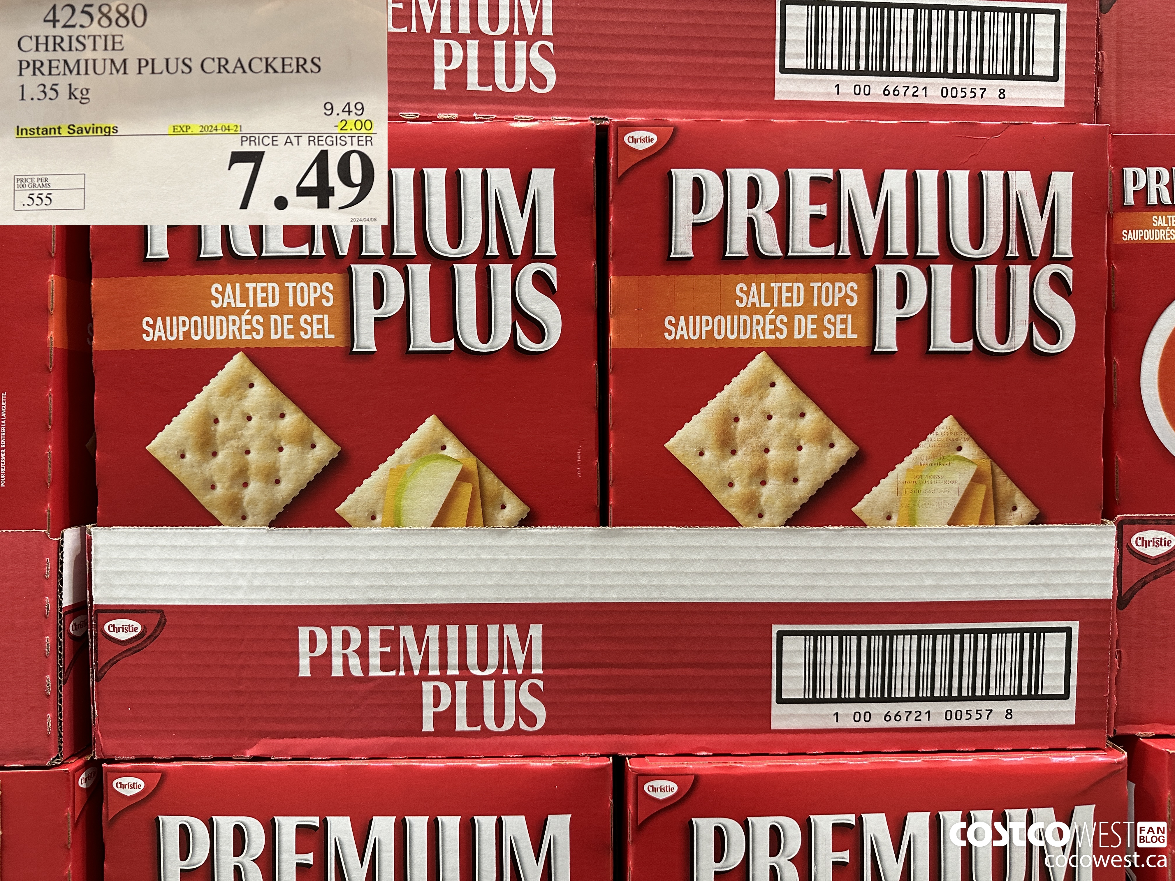 425880 CHRISTIE PREMIUM PLUS CRACKERS 1.35 kg ($2.00 INSTANT SAVINGS EXPIRES ON 2024-04-21) $7.49