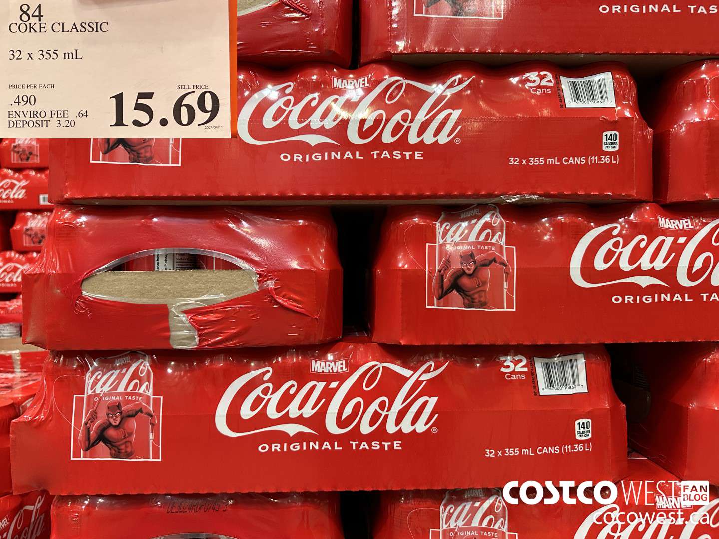 84 COKE CLASSIC 32 X 355 ML $15.69