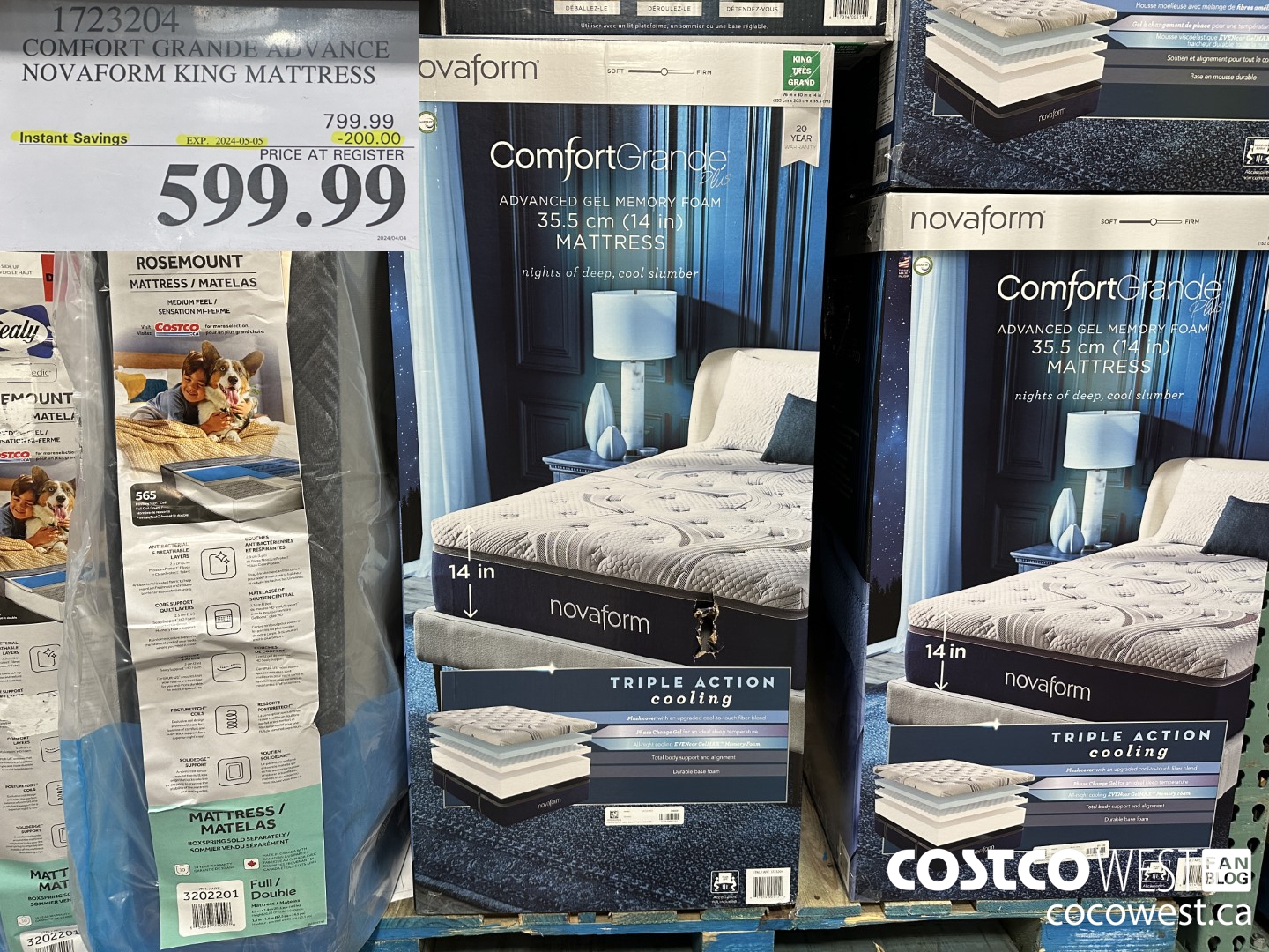 1723204 COMFORT GRANDE ADVANCE NOVAFORM KING MATTRESS ($200.00 INSTANT SAVINGS EXPIRES ON 2024-05-05) $599.99