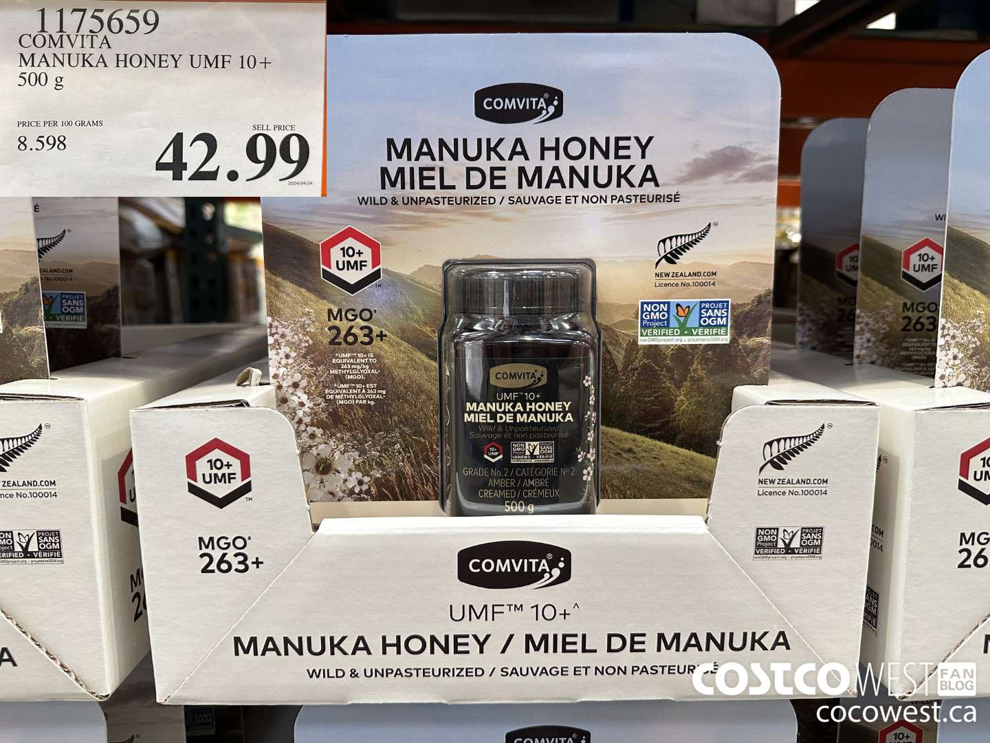 1175659 COMVITA MANUKA HONEY UMF 10+ 500 G $42.99