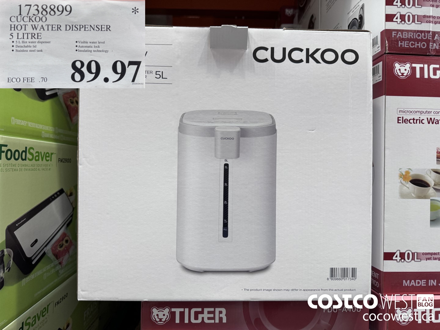 1738899 CUCKOO HOT WATER DISPENSER 5 LITRE $89.97