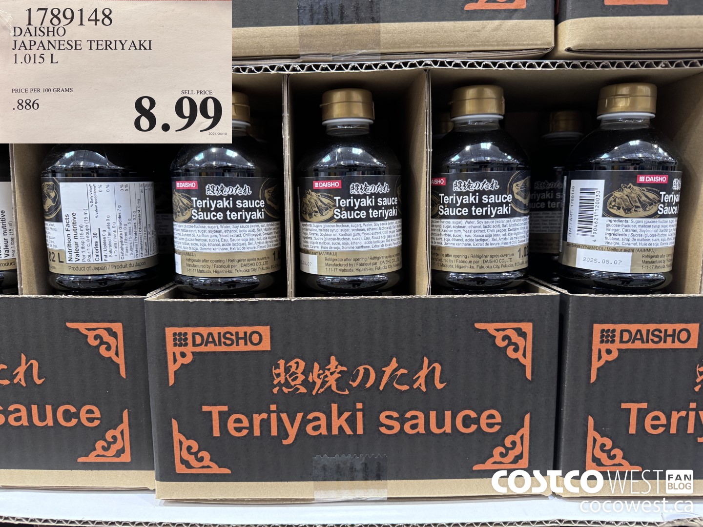 1789148 DAISHO JAPANESE TERIYAKI 1.015 L $8.99