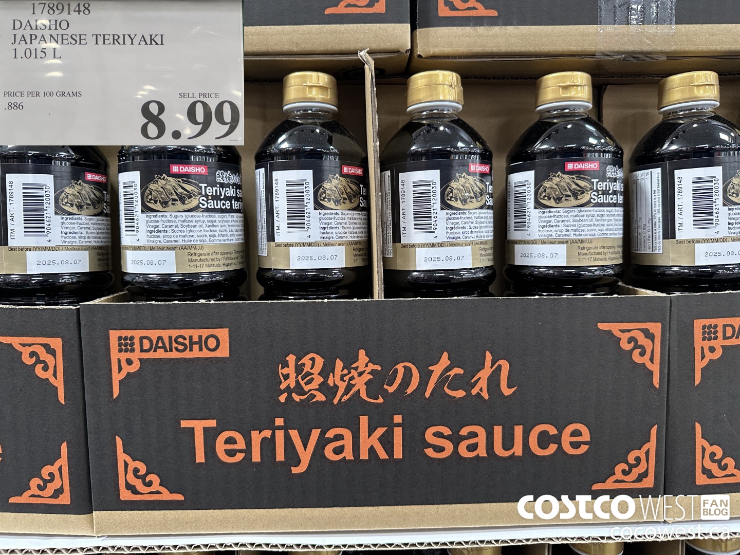 1789148 DAISHO JAPANESE TERIYAKI 1.015 L $8.99