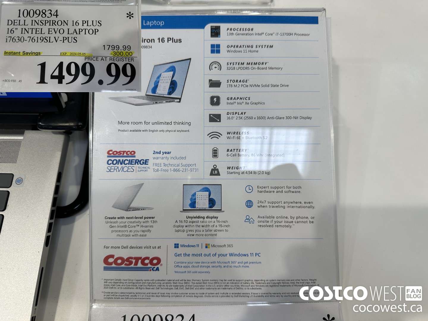 1009834 DELL INSPIRON 16 PLUS 16