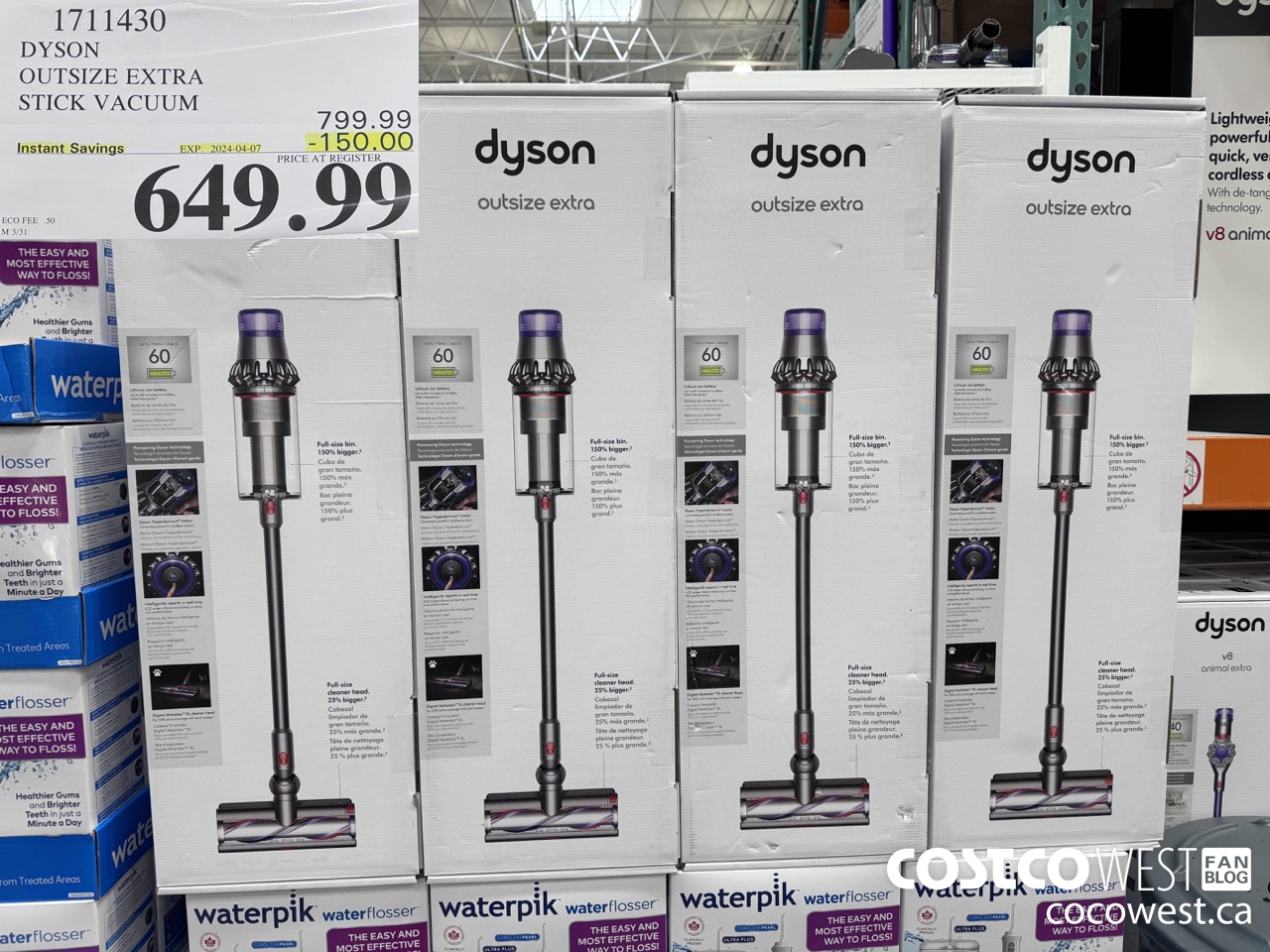 1711430 DYSON OUTSIZE EXTRA STICK VACUUM ($150.00 INSTANT SAVINGS EXPIRES ON 2024-04-07) $649.99