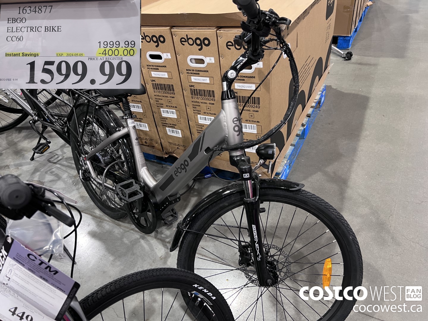 1634877 EBGO ELECTRIC BIKE CC 60 ($400.00 INSTANT SAVINGS EXPIRES ON 2024-05-05) $1599.99